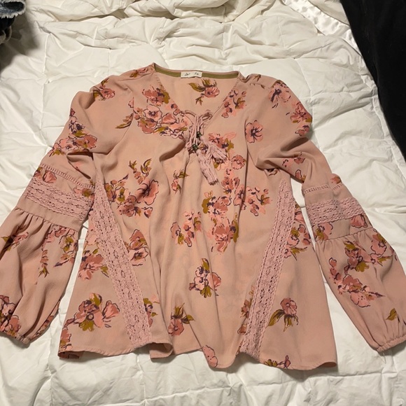 Sheer Boho Balloon Sleeve Top - Picture 1 of 5